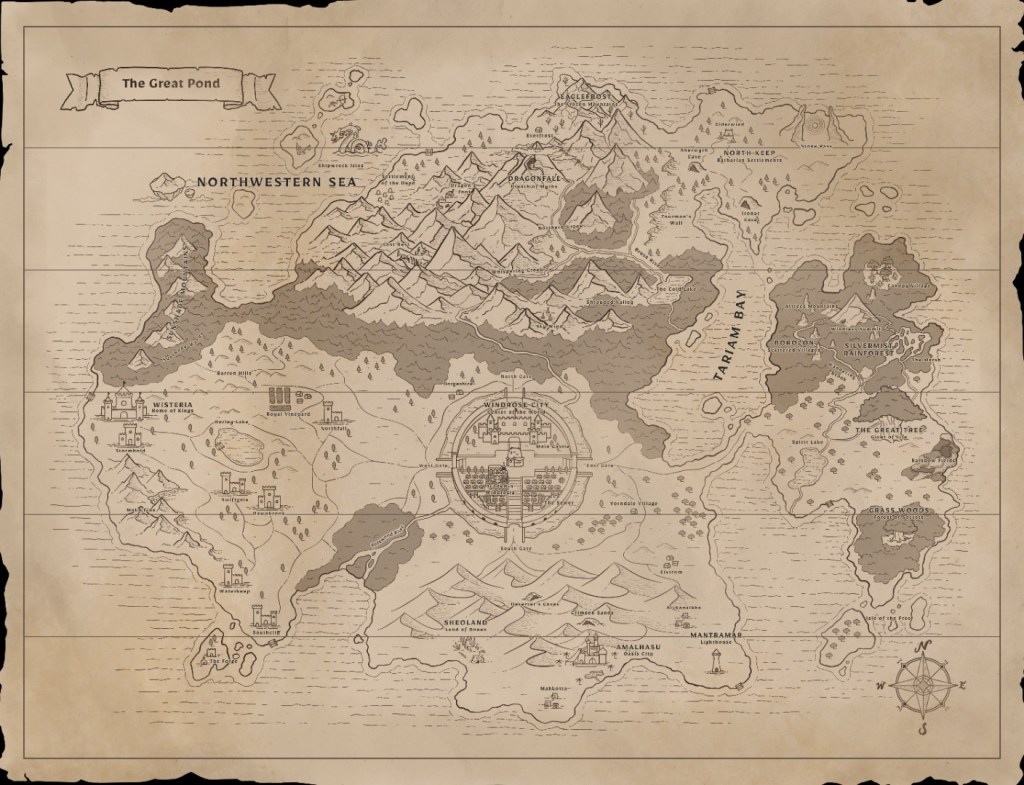 The Tale of Tinkerboops Map of The Great Pond