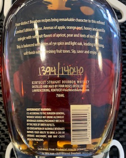 Four Roses Limited Edition Small Batch Kentucky Straight Bourbon Whiskey Back