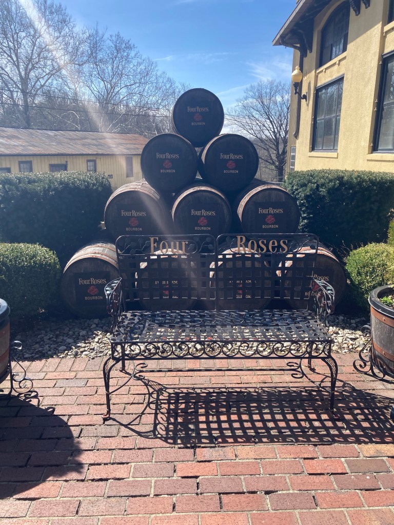 Four Roses Distillery barrels representing the 10 unique recipes 