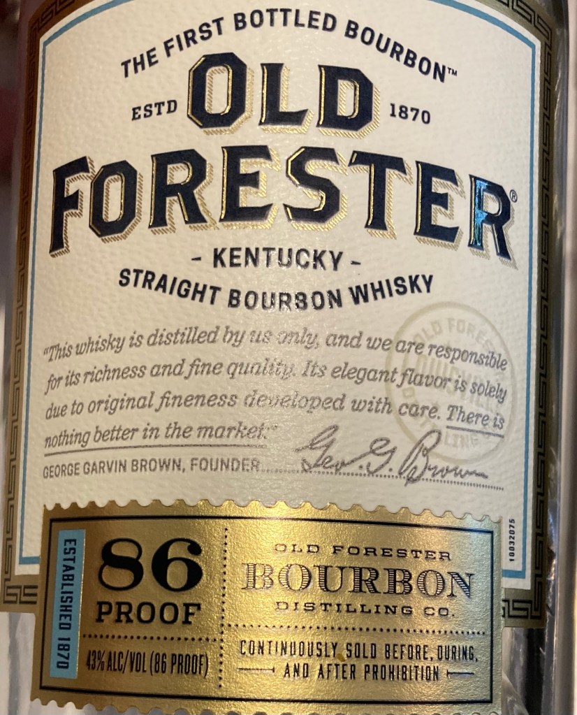 Old Forester Front Label