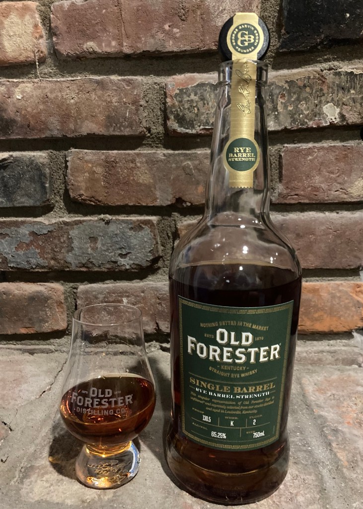 Old Forester Barrel Proof Rye with Glencairn
