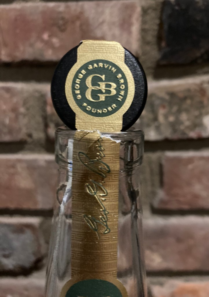 Old Forester's Founder, George Marvin Brown's Name On Faux Tax Strip